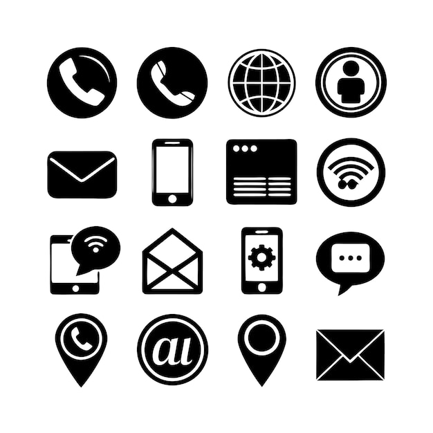 Collecte des icônes de contact pour les sites Web et les applications mobiles