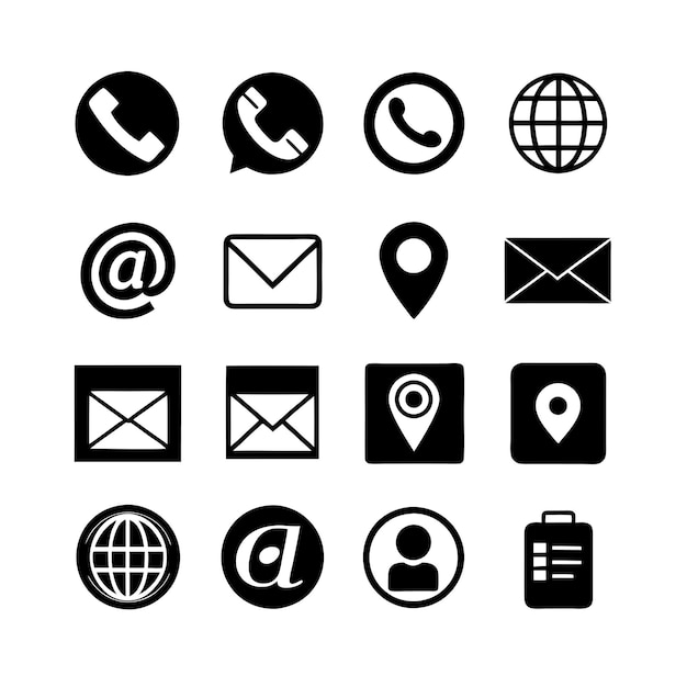 Collecte des icônes de contact pour les sites Web et les applications mobiles