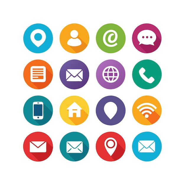 Collecte des icônes de contact pour les sites Web et les applications mobiles