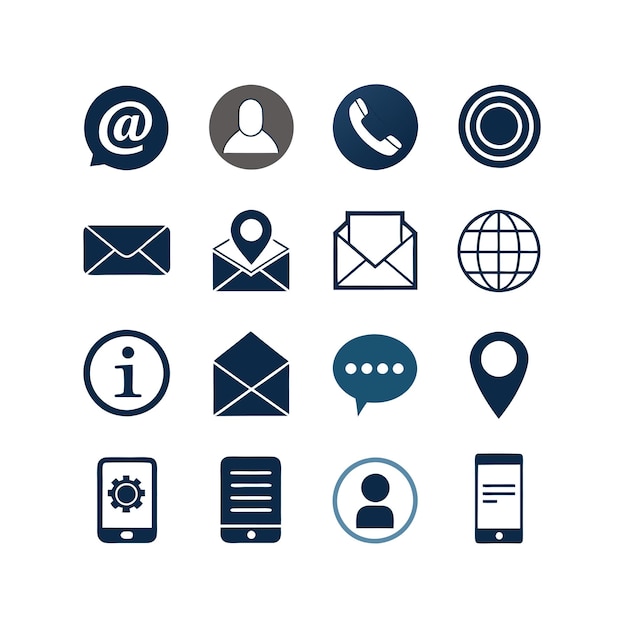 Collecte des icônes de contact pour les sites Web et les applications mobiles