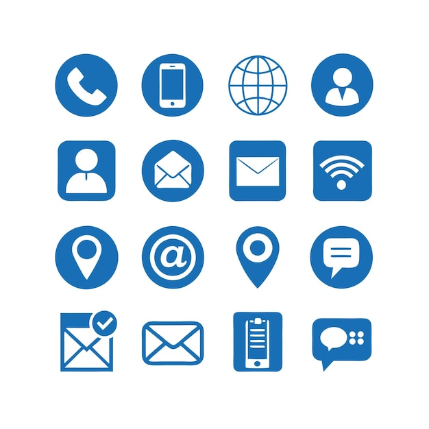 Collecte des icônes de contact pour les sites Web et les applications mobiles