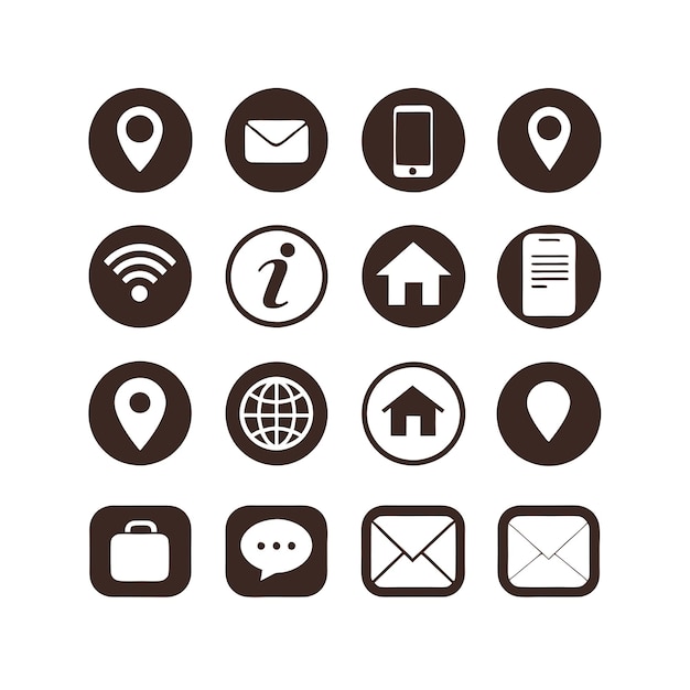 Collecte des icônes de contact pour les sites Web et les applications mobiles