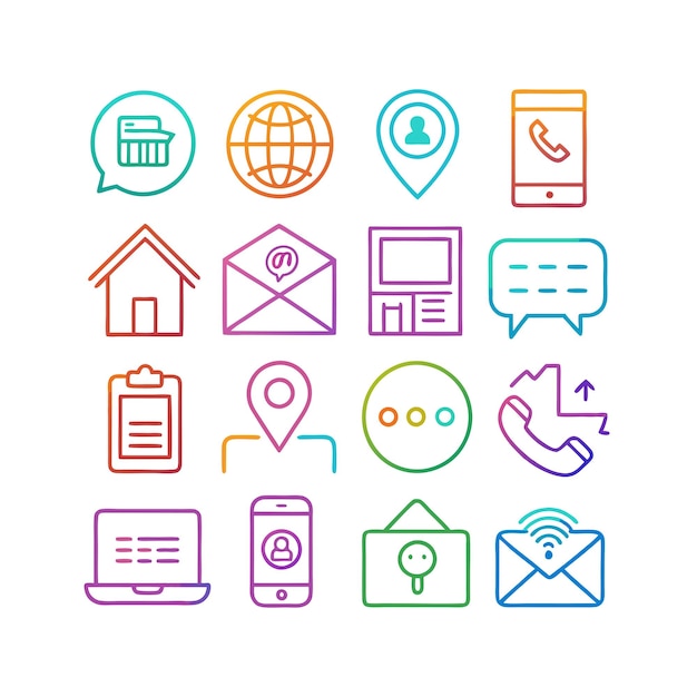 Collecte des icônes de contact pour les sites Web et les applications mobiles