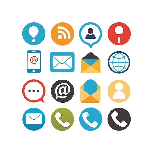 Collecte des icônes de contact pour les sites Web et les applications mobiles