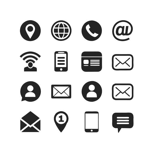 Collecte des icônes de contact pour les sites Web et les applications mobiles