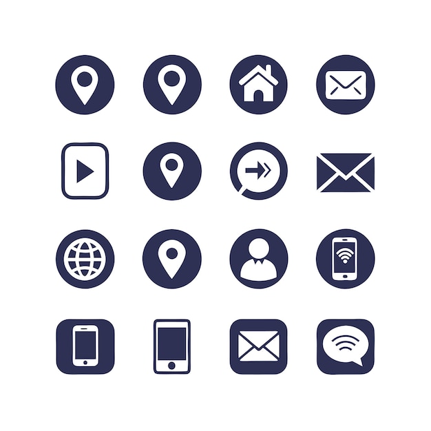 Collecte des icônes de contact pour les sites Web et les applications mobiles