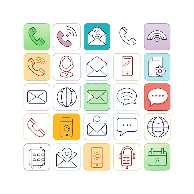 Collecte des icônes de contact pour les sites Web et les applications mobiles