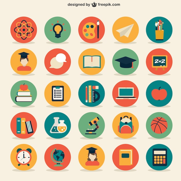 la collecte des icônes de l'éducation