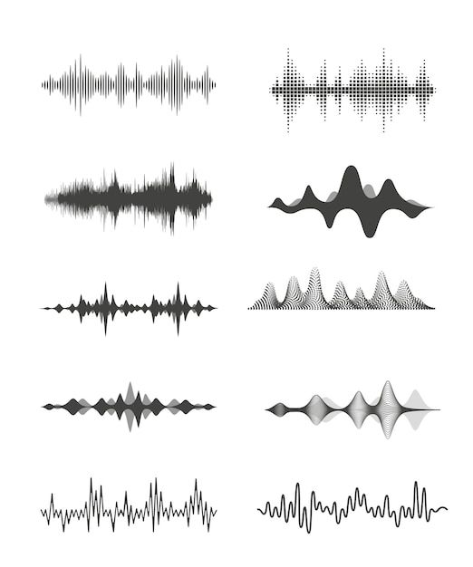 Collecte des ondes sonores Signal audio analogique et numérique Illustration de stock