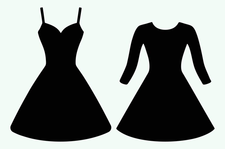 Vecteur collecte de panneaux d'illustration de robes, de symboles ou de logos de mode