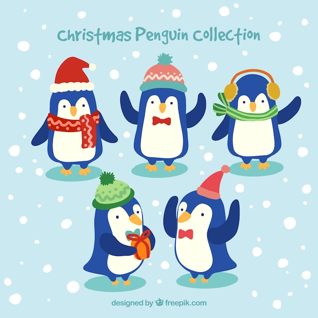 Collecte De Pingouins De Noël