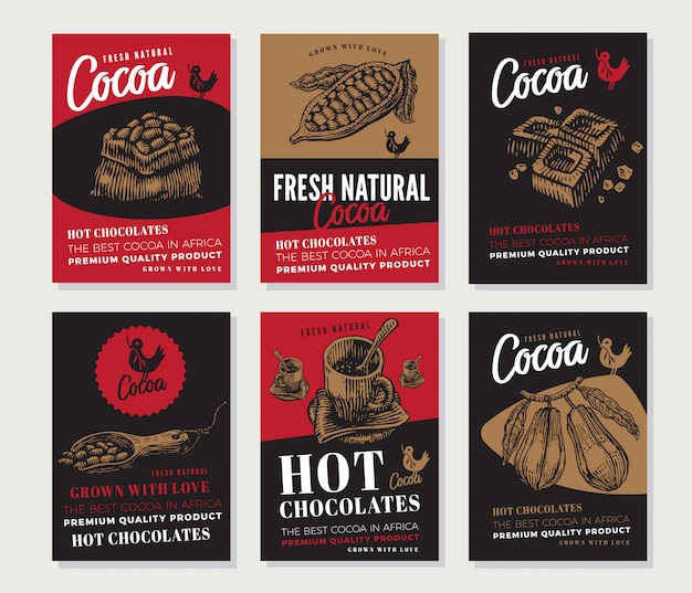 Collection D'affiches Gravées Au Cacao