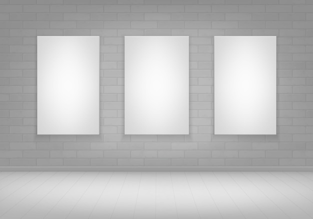 Collection d'affiches vierges sur un mur