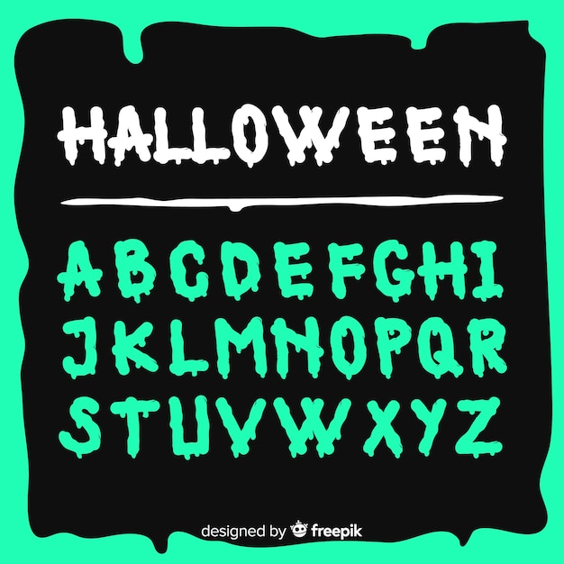 Collection D'alphabet D'halloween