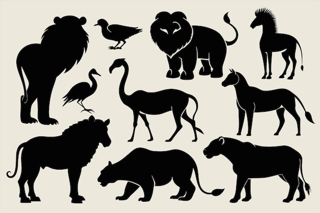 une collection d'animaux dont l'un est issu de la série d'images