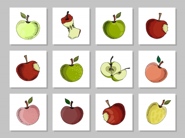 Collection Apple Sur Différentes Couleurs