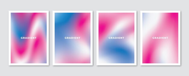 Collection d'arrière-plan d'affiche abstraite avec des gradients colorés