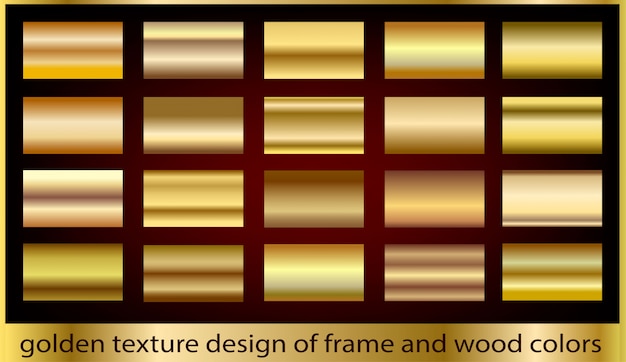 Vecteur collection d'arrière-plan de texture en métal doré