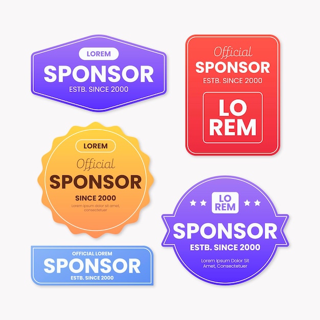 Collection d'autocollants de sponsor