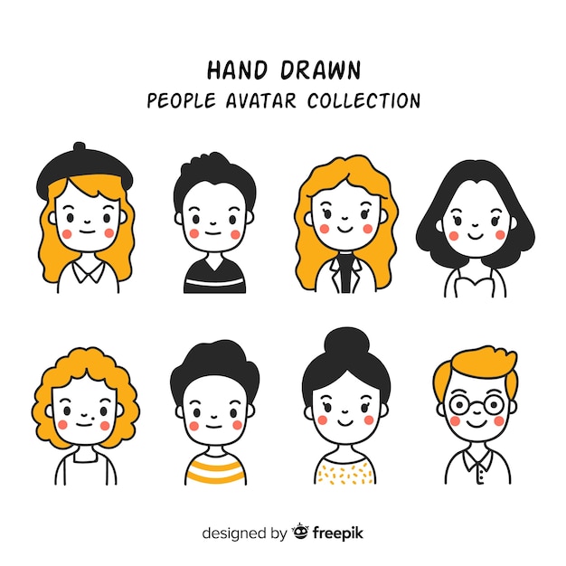 Collection D'avatar De Personnes De Bande Dessinée