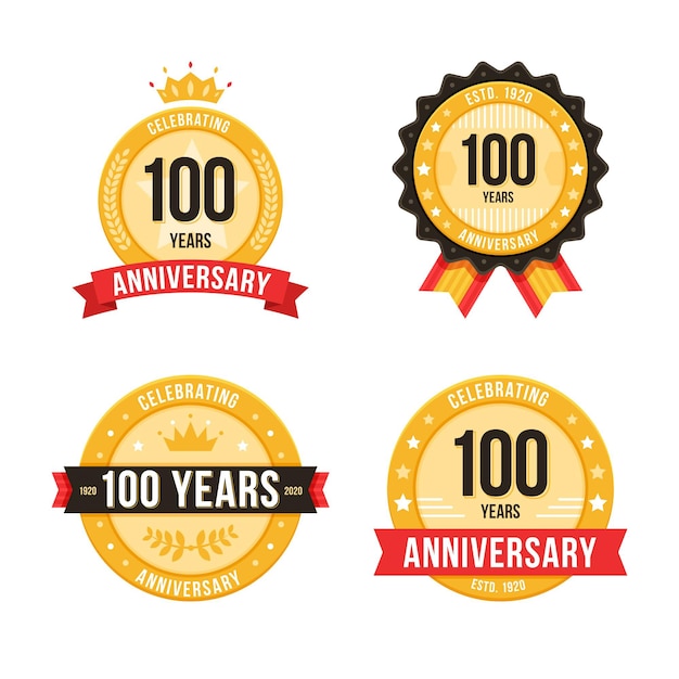 Collection De Badges 100 Anniversaire