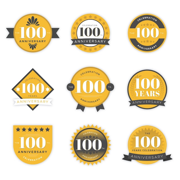 Collection De Badges 100 Anniversaire