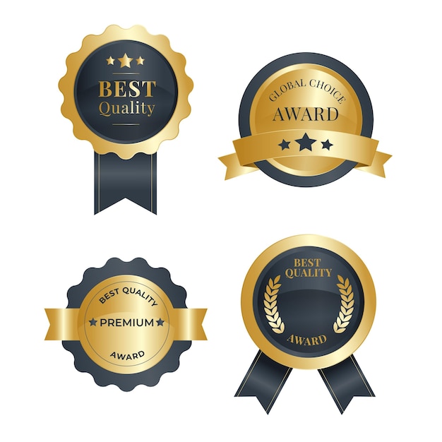 COLLECTION DE BADGES GRADIENT GOLDEN LUXURY