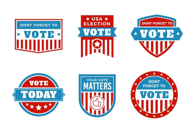 Collection De Badges De Vote