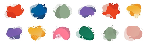 Collection de bannières géométriques liquides abstraites Illustration vectorielle