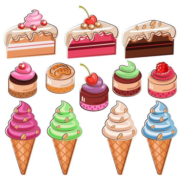 collection de bonbons doodle