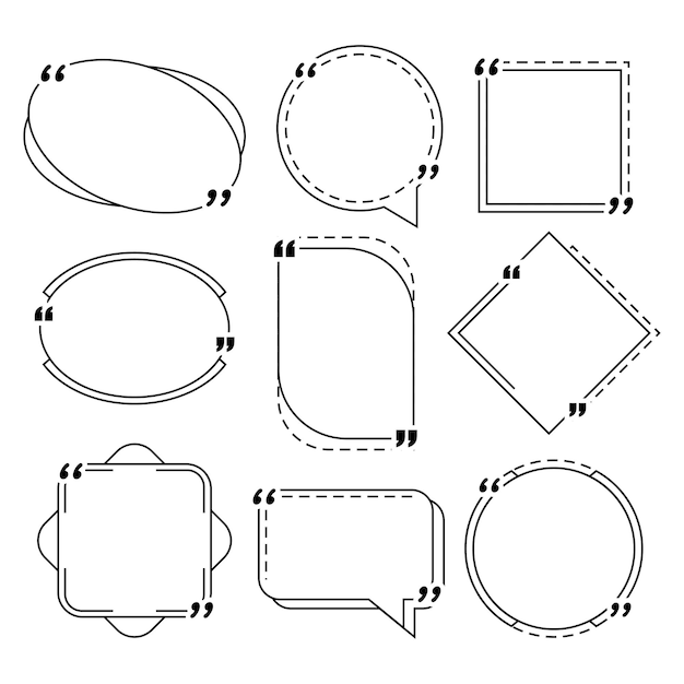 Vecteur une collection de bulles avec les mots 