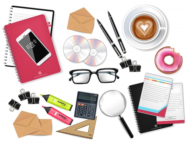 Collection de bureau de bureau d&#39;affaires