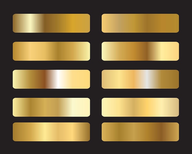 collection de carrés dorés vectoriels