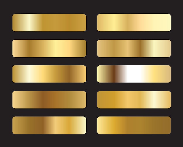 collection de carrés dorés vectoriels