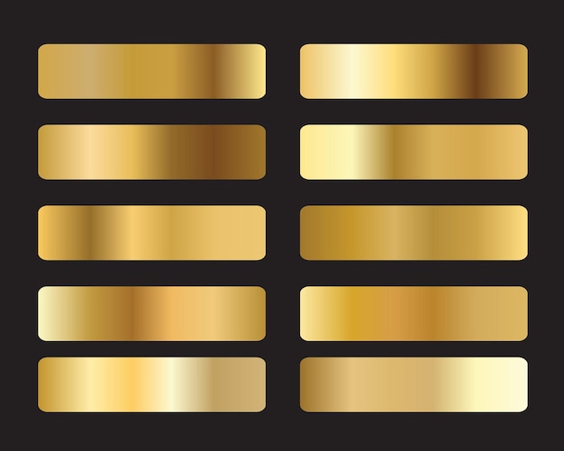 collection de carrés dorés vectoriels