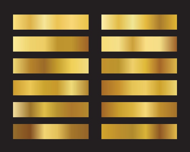 collection de carrés dorés vectoriels