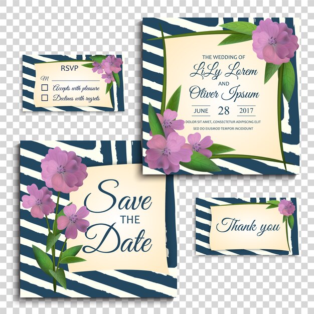 Collection De Cartes De Mariage