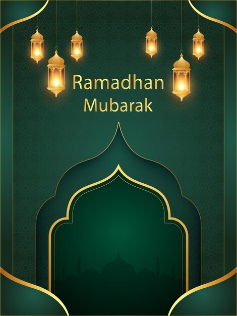 Collection de cartes de voeux vectorielles gratuites pour la célébration du ramadan