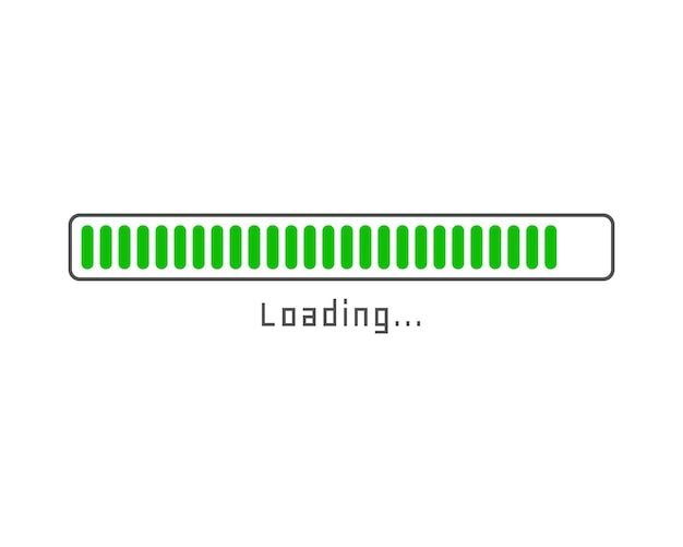 Collection chargement de l'icône de l'état de la barre illustration vectorielle Set d'icônes chargées vectorielles Télécharger la progression Ne pas charger ou télécharger