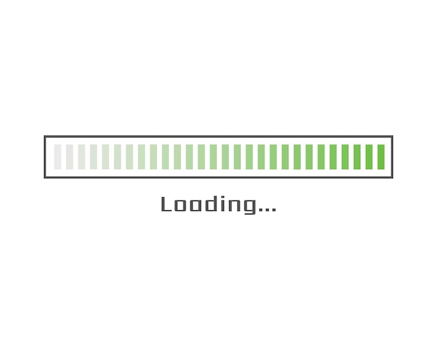 Collection chargement de l'icône de l'état de la barre illustration vectorielle Set d'icônes chargées vectorielles Télécharger la progression Ne pas charger ou télécharger