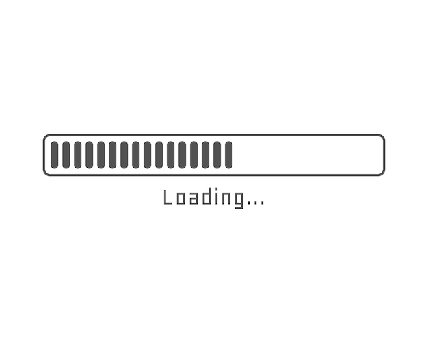 Collection chargement de l'icône de l'état de la barre illustration vectorielle Set d'icônes chargées vectorielles Télécharger la progression Ne pas charger ou télécharger
