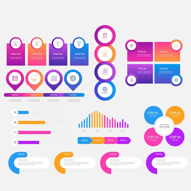 Collection complète d'infographies