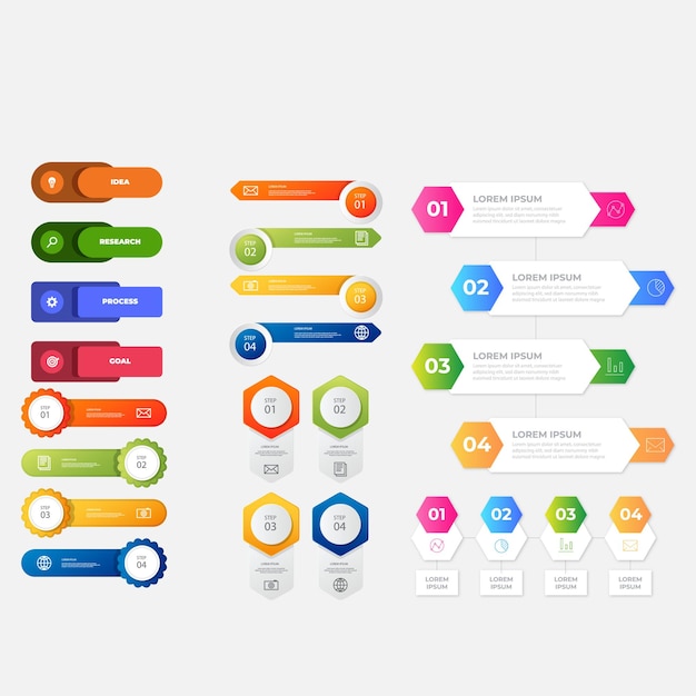 Collection complète d'infographies