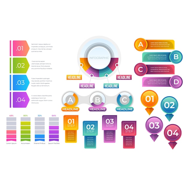 Collection complète d'infographies