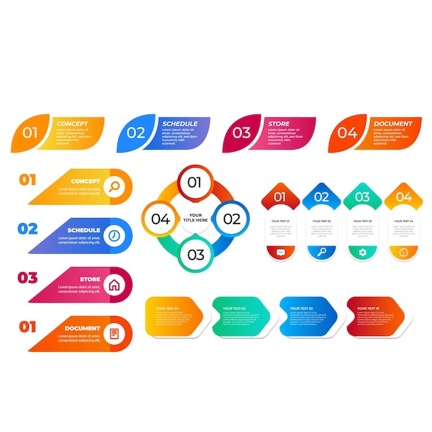 Collection complète d'infographies