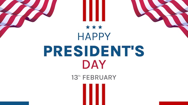 collection de conception d'affiches de concept de magasinage. Presidents Day, le 13 février aux États-Unis