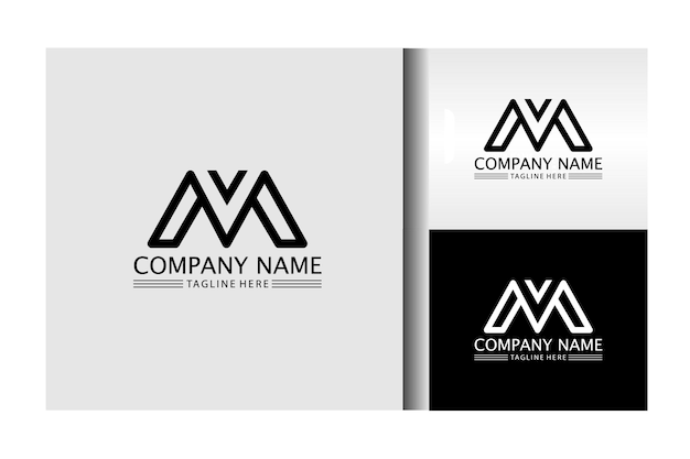 La collection de conception de monogrammes élégants du logo de la lettre M minimaliste moderne