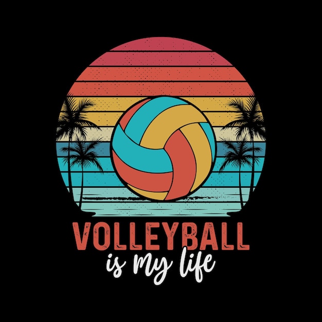 Collection De Conception De T-shirt De Volley-ball.