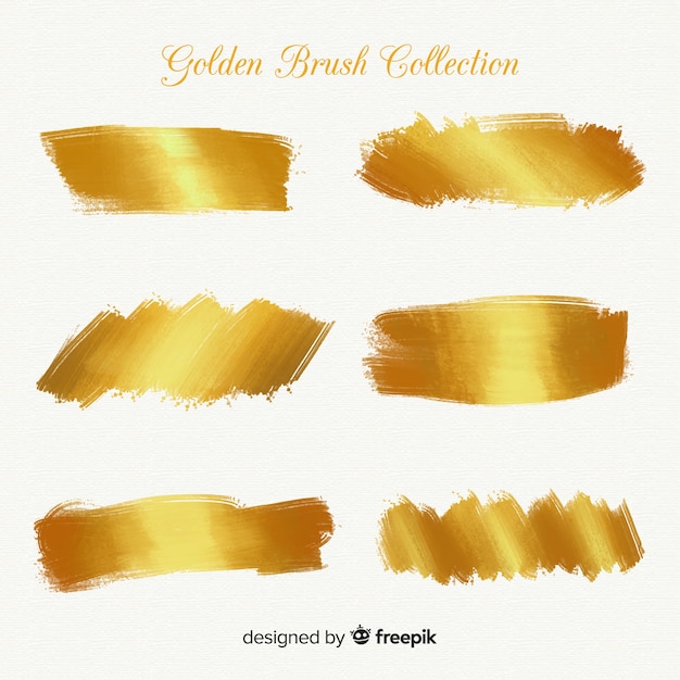 Collection de coups de pinceau d&#39;or