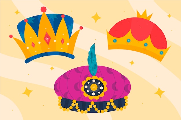 Collection de couronnes reyes magos plates